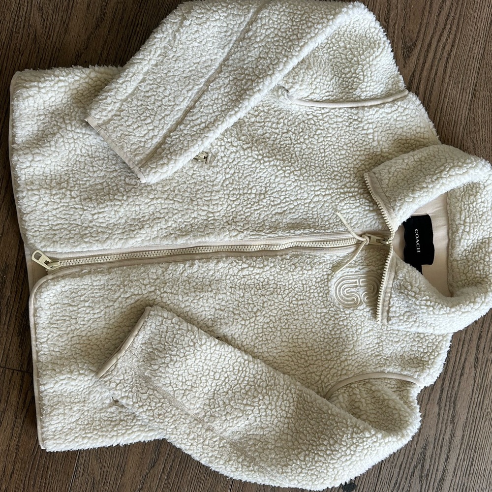 Coach Cream Sherpa Jacket